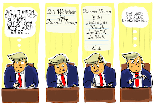 Cartoon: trump enthüllungsbuch (medium) by leopold maurer tagged trump,usa,enthüllungsbuch,wahrheit,donald,trump,usa,enthüllungsbuch,wahrheit,donald