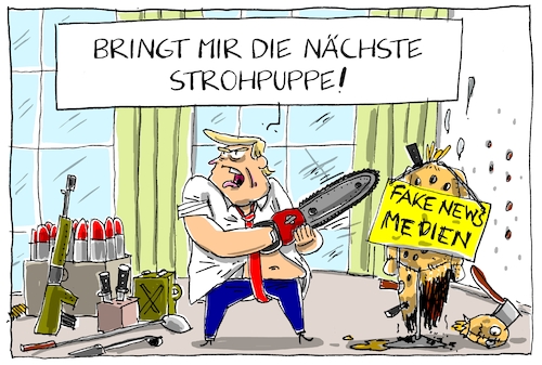 Cartoon: trumps medienschelte (medium) by leopold maurer tagged trump,usa,präsident,phoenix,rede,medien,fake,news,sündenbock,trump,usa,präsident,phoenix,rede,medien,fake,news,sündenbock