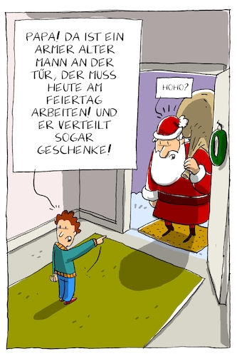 Cartoon: weihnachtsmann (medium) by leopold maurer tagged weihnachtsmann,altersarmut,feiertagsarbeit,arbeit,pension,kind,weihnachten,weihnachtsmann,altersarmut,feiertagsarbeit,arbeit,pension,kind,weihnachten