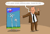 Cartoon: afd windanlage (small) by leopold maurer tagged afd,gauland,studie,windenergie,windrad,hakenkreuz