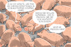 Cartoon: corona und schlachthöfe (small) by leopold maurer tagged schlachthof,corona,schweine,infektionen