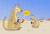 Cartoon: Social Media Verbot Australien (small) by leopold maurer tagged social,media,verbot,australien,sechzehn,minderjährige,smartphone,handy,känguruh,kinder,jugendliche,konsum,sucht,leopold,maurer,karikatur,cartoon