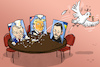 Cartoon: Trilaterale Friedensverhandlung (small) by leopold maurer tagged usa,russland,ukraine,istanbul,gespräche,verhandlungen,frieden,friedenstaube,guano,selenskji,putin,trump,krieg,abwesenheit,leopold,maurer,cartoon,karikatur