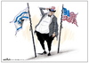 Cartoon: U.S. sovereignty (small) by Amer-Cartoons tagged flag of israel and america