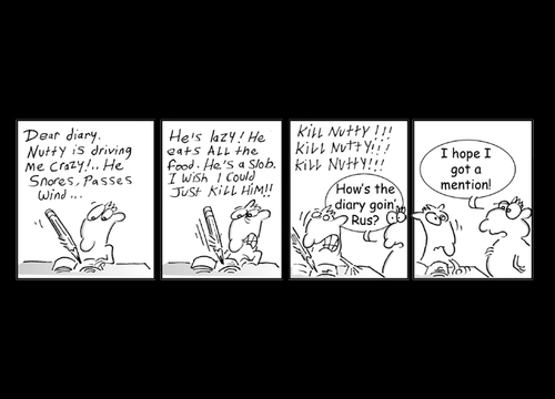 Cartoon: Urban Gerbils (medium) by Danno tagged cartoons,comic,strips,traditional,media,humor