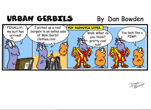 Cartoon: URBAN GERBILS. Suit (medium) by Danno tagged urban,gerbils,funny,cartoon,comic,strip,weekly,newspaper,published,humor