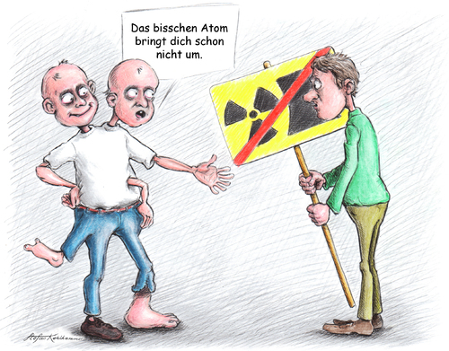 Cartoon: bisschen atom (medium) by Stefan Kahlhammer tagged anti,kernspaltung,kern,accident,krankheit,death,tod,unfall,kraftwerk,energy,harmlos,gefahr,energie,atomkraftwerk,strahlung,atomic,atom,pro,antiatom,proatom,demo,harmless,danger,atom,atomic,strahlung,atomkraftwerk,energie,gefahr,harmlos,energy,kraftwerk,unfall,tod,death,krankheit,accident,kern,kernspaltung