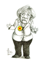 Cartoon: Angela 180 Grad (small) by Stefan Kahlhammer tagged angela flankale kahlhammer flankalan caricature karikatur merkel kanzlerin satire atom antiatom