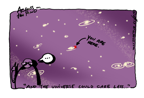 Cartoon: your place in the grand scheme (medium) by ericHews tagged disentanglementarianism,quantum,physics,astronomy,universe
