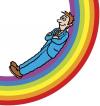 Cartoon: Relax on a rainbow (small) by Ellis Nadler tagged relax,rainbow,curve,spectrum,man,suit,color,colour