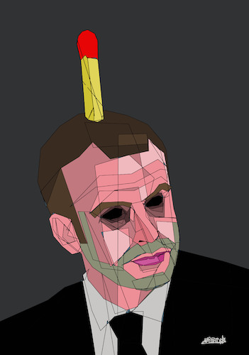Macron France von omar seddek mostafa | Politik Cartoon | TOONPOOL
