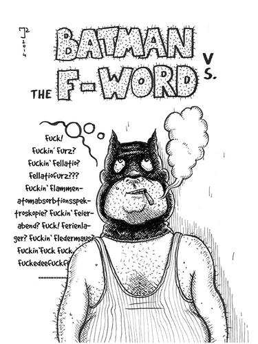 Cartoon: olle Männer 77 (medium) by cosmo9 tagged word,wort,batman,olle,männer