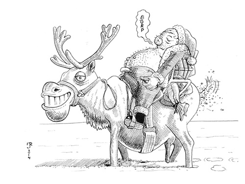 Cartoon: Santa 2 (medium) by cosmo9 tagged santa,weihnachtsmann,weihnachen