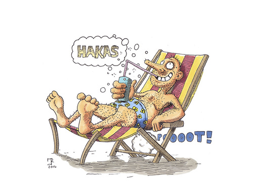 Cartoon: Summer (medium) by cosmo9 tagged hakas,have,kick,ass,summer