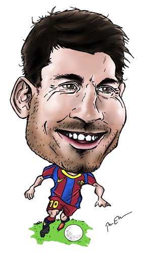Cartoon: Lionel Messi (medium) by Perics tagged lionel,messi,caricature,football,soccer,barcelona,argentina,fifa,uefa,world,cup
