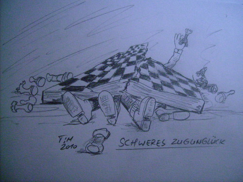 Cartoon: Schweres Zugunglück (medium) by timfuzius tagged chess,schach,zugunglück