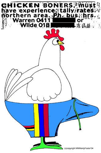 Cartoon: Chicken Boner (medium) by BlokeyAarsevark tagged chickens,boners