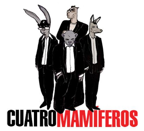 Cartoon: four mammals (medium) by mortero tagged character,comic