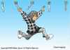 Cartoon: Cloud-hopping (small) by Mike Spicer tagged mike,spicer,cartoon,fun,play,humour,caricature,child,daughter