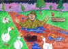Cartoon: Doctor Foster (small) by Kerina Strevens tagged rain water shower wet ducks puddle nursery rhyme children