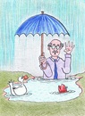 Cartoon: Dr Foster (small) by Kerina Strevens tagged doctor foster puddle middle water wet nursery rhyme
