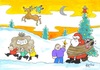 Cartoon: Modern Christmas (small) by Kerina Strevens tagged christmas xmas mugging threat boys children santa snow