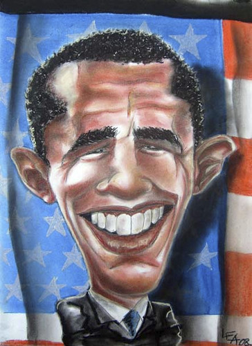 Cartoon: Barack Obamma (medium) by lea tagged barack,obamma