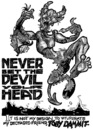 Cartoon: Never Bet the Devil your Head (small) by Milton tagged milton,knight,edgar,allan,poe,devil,satan,hell,fantasy