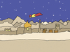 Cartoon: Flying (small) by ringer tagged flying,desert,night,stars,mountains,sand