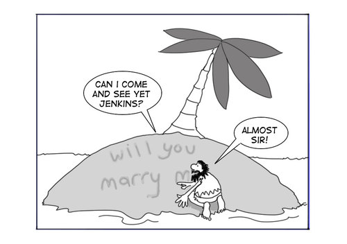 Cartoon: Desert Island Proposal (medium) by Spen tagged proposal,desert,island