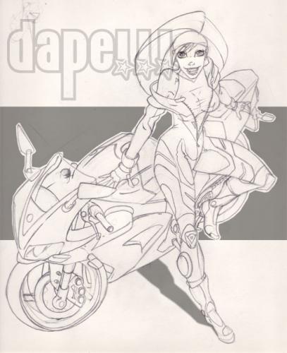 Cartoon: arrowrider (medium) by dape tagged motorcycle