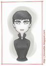 Cartoon: Audrey Hepburn (small) by Freelah tagged audrey hepburn