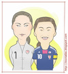 Cartoon: Ho Ho (small) by Freelah tagged fifa football soccer world cup women players 2011