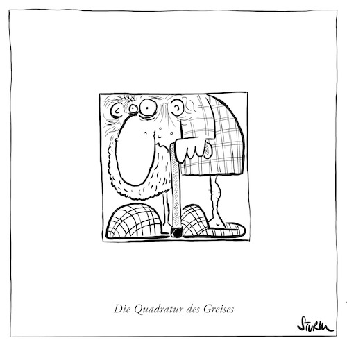 Cartoon: Die Quadratur des Greises (medium) by philippsturm tagged math2022