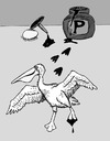 Cartoon: Pelican - in the Ink (small) by David_Bromley tagged pelikan,ink,pelican,india,egg