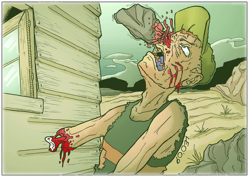 Cartoon: il giorno degli Zombie (medium) by Leonardo Pandolfi tagged leonardo,pandolfi,illustration,comics,illustrazione,fumetto,characters,design
