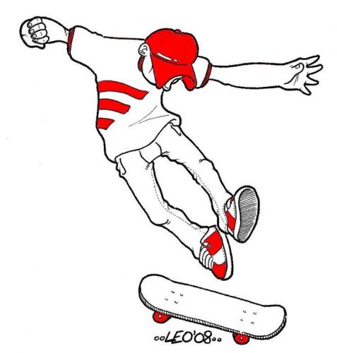 Cartoon: Skater - Leonardo Pandolfi (medium) by Leonardo Pandolfi tagged comics