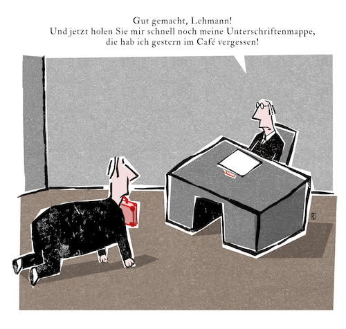 Cartoon: Apportieren (medium) by Jan Rieckhoff tagged chef,boss,bonze,vorgesetzter,angestellter,mitarbeiter,personal,untergebener,unterdrückung,hierarchie,arbeit,job,beruf,befehl,büro,schreibtisch,arbeitsraum,chefetage,cartoon,comic,jan,rieckhoff,chef,boss,bonze,vorgesetzter,angestellter,mitarbeiter,personal,untergebener,unterdrückung,hierarchie,arbeit,job,beruf,befehl,büro,schreibtisch,arbeitsraum,chefetage,cartoon,comic,jan,rieckhoff