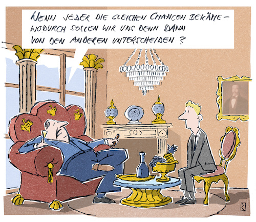 Cartoon: Grundeinkommen (medium) by Jan Rieckhoff tagged bedingungsloses,grundeinkommen,bge,unterstützung,sozial,hilfe,modell,versuch,experiment,geld,gleichheit,chancen,stütze,einkommen,schwach,armut,reichtum,ungleichheit,staat,finanzierung,cartoon,karikatur,witz,comic,jan,rieckhoff,bedingungsloses,grundeinkommen,bge,unterstützung,sozial,hilfe,modell,versuch,experiment,geld,gleichheit,chancen,stütze,einkommen,schwach,armut,reichtum,ungleichheit,staat,finanzierung,cartoon,karikatur,witz,comic,jan,rieckhoff