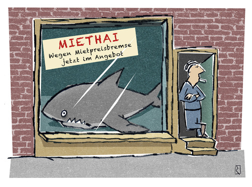 Cartoon: Miethai (medium) by Jan Rieckhoff tagged mieten,mietwucher,miethai,wohnung,mieter,mietpreise,preisanstieg,makler,wohnungsmakler,wohnungsnot,stadt,mietpreisbremse,mieterschutz,mieten,mietwucher,miethai,wohnung,mieter,mietpreise,preisanstieg,makler,wohnungsmakler,wohnungsnot,stadt,mietpreisbremse,mieterschutz