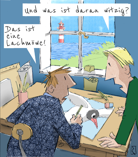 Cartoon: Möwe (medium) by Jan Rieckhoff tagged möwe,möve,lachmöwe,vogel,raubvogel,seevogel,tier,zeichnen,zeichnung,zeichner,cartoonist,blatt,papier,zeichenpapier,bleistift,radiergummi,farben,witz,witzig,humor,studio,atelier,arbeitstisch,kunst,künstler,norden,friesland,küste,meer,nordsee,ostsee,marsch,watt,strand,cartoon,karikatur,comic,jan,rieckhoff,möwe,möve,lachmöwe,vogel,raubvogel,seevogel,tier,zeichnen,zeichnung,zeichner,cartoonist,blatt,papier,zeichenpapier,bleistift,radiergummi,farben,witz,witzig,humor,studio,atelier,arbeitstisch,kunst,künstler,norden,friesland,küste,meer,nordsee,ostsee,marsch,watt,strand,cartoon,karikatur,comic,jan,rieckhoff