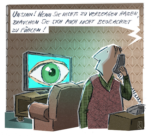 Cartoon: Überwachung (medium) by Jan Rieckhoff tagged überwachung,beobachtung,geheim,privat,privatsphäre,cia,tv,fernsehapparat,wohnung,schutz,intimsphäre,bereich,eindringen,unberechtigt,geheimdienst,heim,auge,kamera,digital,medien,überwachung,beobachtung,geheim,privat,privatsphäre,cia,tv,fernsehapparat,wohnung,schutz,intimsphäre,bereich,eindringen,unberechtigt,geheimdienst,heim,auge,kamera,digital,medien