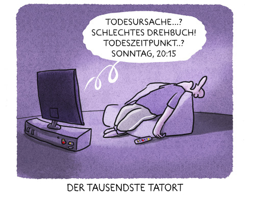 Cartoon: ...1001... (medium) by markus-grolik tagged langeweile,fernsehen,ard,gez,tatort,tatort,gez,ard,fernsehen,langeweile