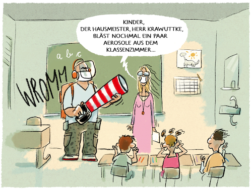 Cartoon: ... (medium) by markus-grolik tagged schule,unterricht,massnahmen,schutz,aerosole,hygiene,regelbetrieb,grundschule,lehrer,schueler,corona,pandemie,schutzmassnahmen,lueftung,schule,unterricht,massnahmen,schutz,aerosole,hygiene,regelbetrieb,grundschule,lehrer,schueler,corona,pandemie,schutzmassnahmen,lueftung