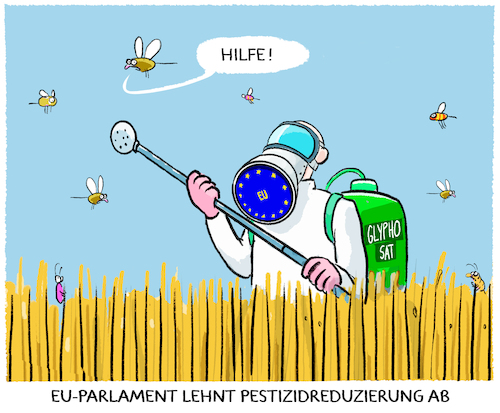 Cartoon: ... (medium) by markus-grolik tagged pestizidgesetz,bauernlobby,copa,cogeca,umweltorganisation,bund,ernaehrungssicherheit,eu,parlament,kommission,von,der,leyen,umwelt,artenstreben,insekte,pestizidgesetz,bauernlobby,copa,cogeca,umweltorganisation,bund,ernaehrungssicherheit,eu,parlament,kommission,von,der,leyen,umwelt,artenstreben,insekte