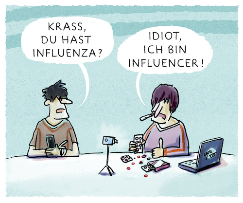 Cartoon: Ansteckungsgefahr (medium) by markus-grolik tagged you,tube,influencer,grippe,internet,werbung,web,blog,blogger,netz,follower,facebook,google,twitter,instagramm,pinterest,krankheit,pharma,marketing,konzerne,you,tube,influencer,grippe,internet,werbung,web,blog,blogger,netz,follower,facebook,google,twitter,instagramm,pinterest,krankheit,pharma,marketing,konzerne