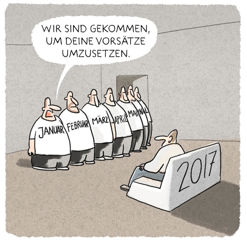 Cartoon: Auf ein neues... (medium) by markus-grolik tagged 2017,vorsätze,jahreswechsel,neujahr,zeit,zeiten,zeitgeist,zukunft,2017,vorsätze,jahreswechsel,neujahr,zeit,zeiten,zeitgeist,zukunft