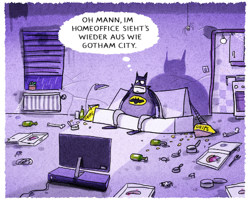 Cartoon: Batman... (medium) by markus-grolik tagged ordnung,selbstdisziplin,freizeit,beruf,homeoffice,office,single,wohnung,superheld,corona,daheim,ausgangssperre,kurzarbeit,ordnung,selbstdisziplin,freizeit,beruf,homeoffice,office,single,wohnung,superheld,corona,daheim,ausgangssperre,kurzarbeit