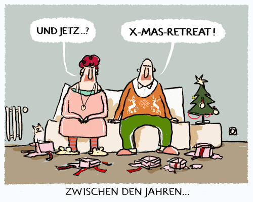 Cartoon: Ausklang ... (medium) by markus-grolik tagged retreat,weihnachtsfeiertage,geschenke,mann,frau,paare,konsum,familienfeiern,jahresende,christmas,jahresausklang,weihnachten,xmas,retreat,weihnachtsfeiertage,geschenke,mann,frau,paare,konsum,familienfeiern,jahresende,christmas,jahresausklang,weihnachten,xmas