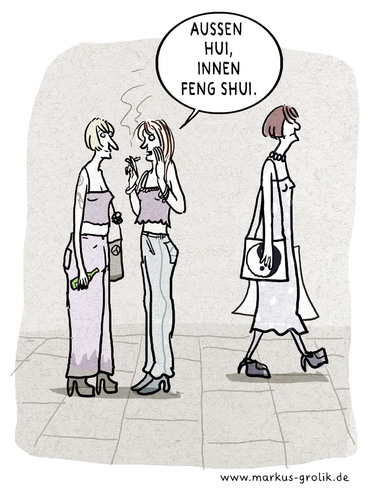 Cartoon: Aussen hui innen feng shui (medium) by markus-grolik tagged fengs,shui